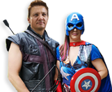 Hawkeye and Captain America