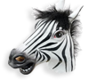 Zebra Latex Mask