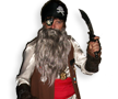 Cut Throat Pirate with Beard