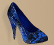 Blue Sequin Heels