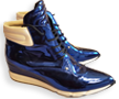 Metallic Blue Ankle Boot