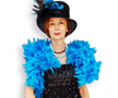 Black Blue Flapper Sequin