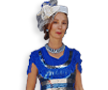 Blue Sequin Gatsby