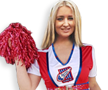 Red Blue Cheerleader